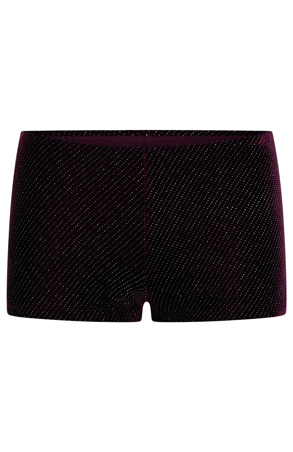 Burgundy Stardust Mini Shorts