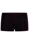 Burgundy Stardust Mini Shorts