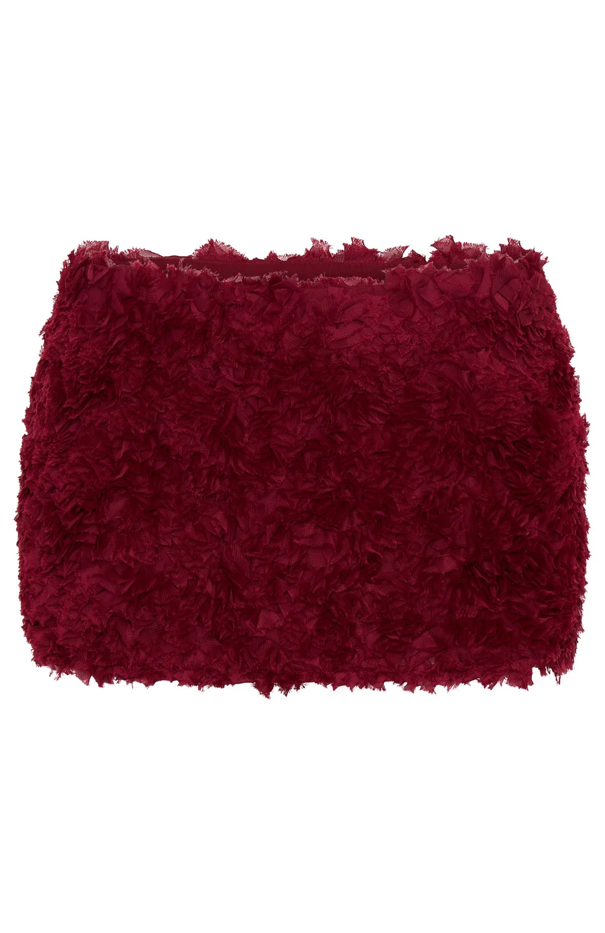 Wine Petal Whisper Mini Skirt