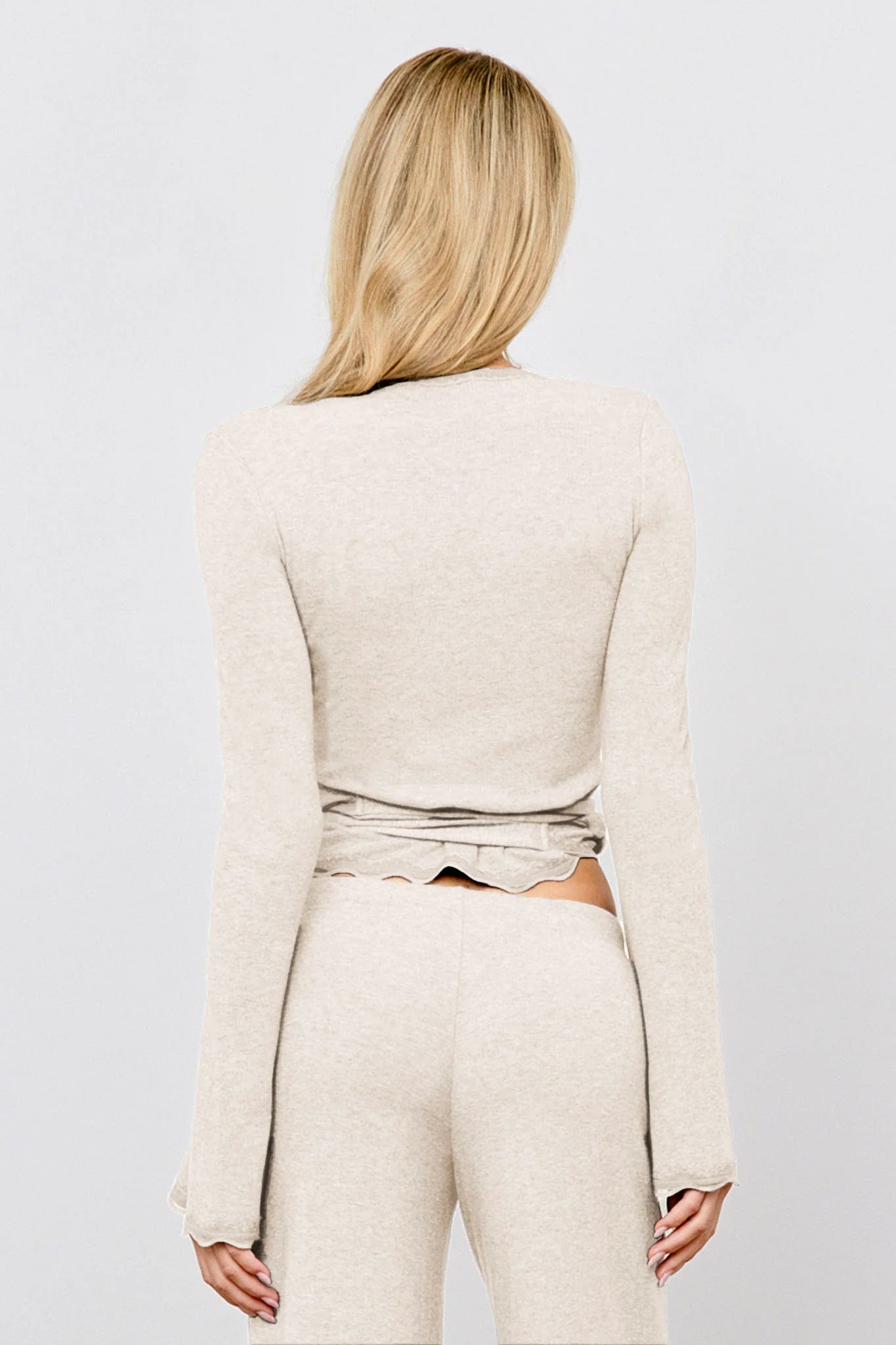 Vanilla Iced Lace Wrap Top